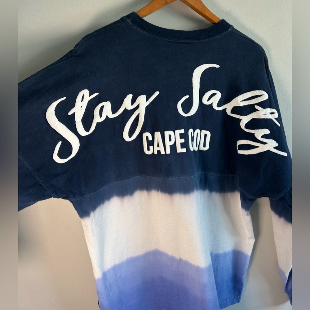 Spirit Jersey Cape Cod Mens T-Shirt Sz M Long Sleeve Vintage Stay Salty Tie Dye - Picture 7 of 12